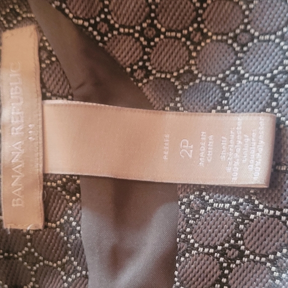 Banana Republic Gray Patterned Sleeveless Sheath Business Office Dress 2P - Picture 7 of 7